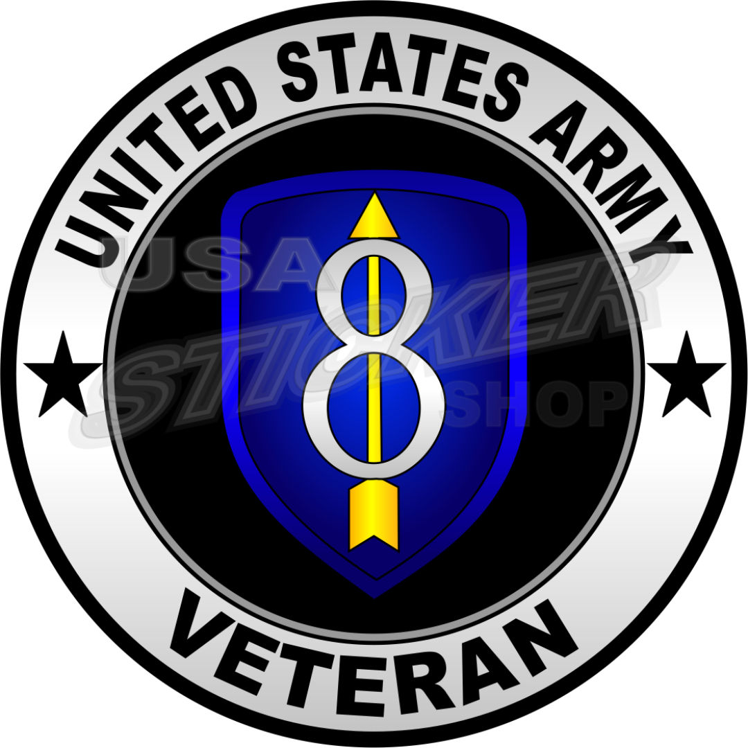 U S Army Th Infantry Division Veteran Patch Sticker Round Item