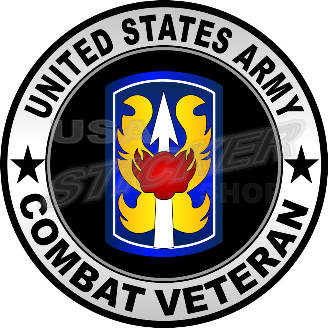 U.S. Army 199th Infantry Combat Veteran Patch Sticker – Round - USA ...