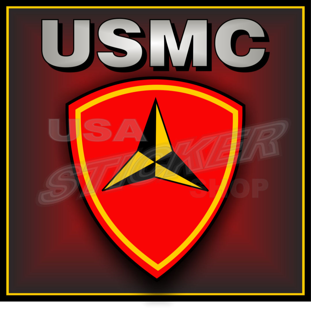 U.S. Marine Corps 3rd Marine Patch Sticker - Item #M-095 - USA Military ...