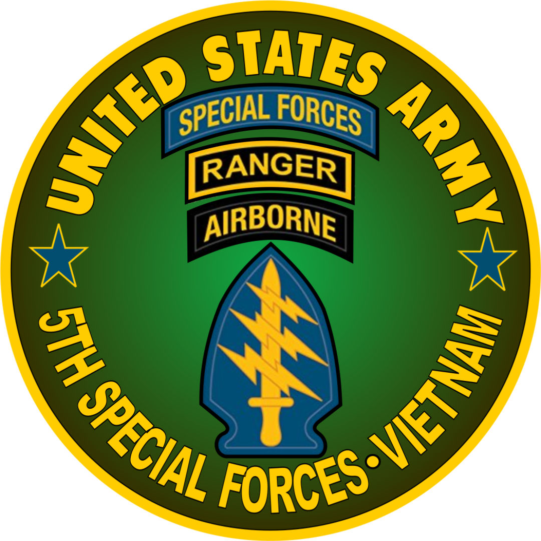 U.S. Army 5th Special Forces Ranger Vietnam Veteran Sticker – Round ...