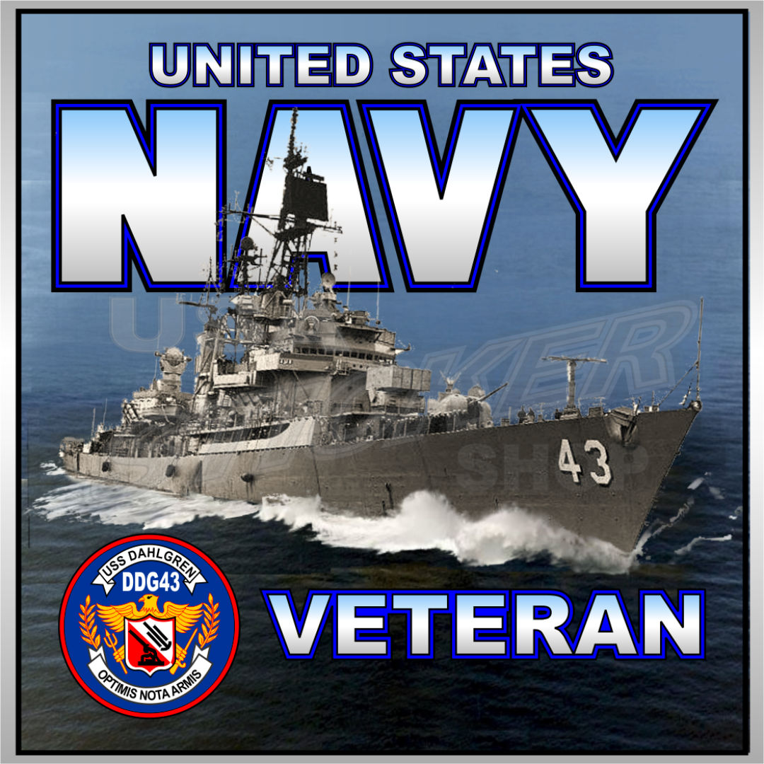 U.S. Navy DDG-43 USS Dahlgren Veteran Sticker - Item #N-158 - USA ...