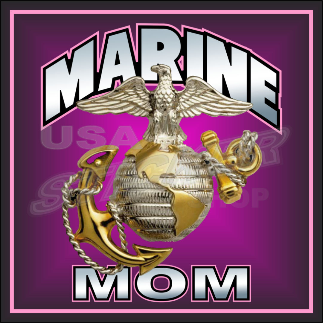 marine mom car sticker