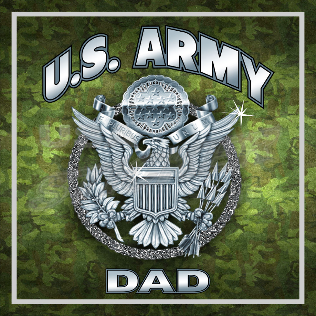 Download U.S. Army Dad with Insignia on green camouflage background ...