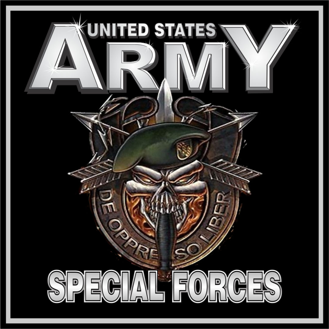 U.S. Army Special Forces Sticker – Black - USA Military Stickers and ...