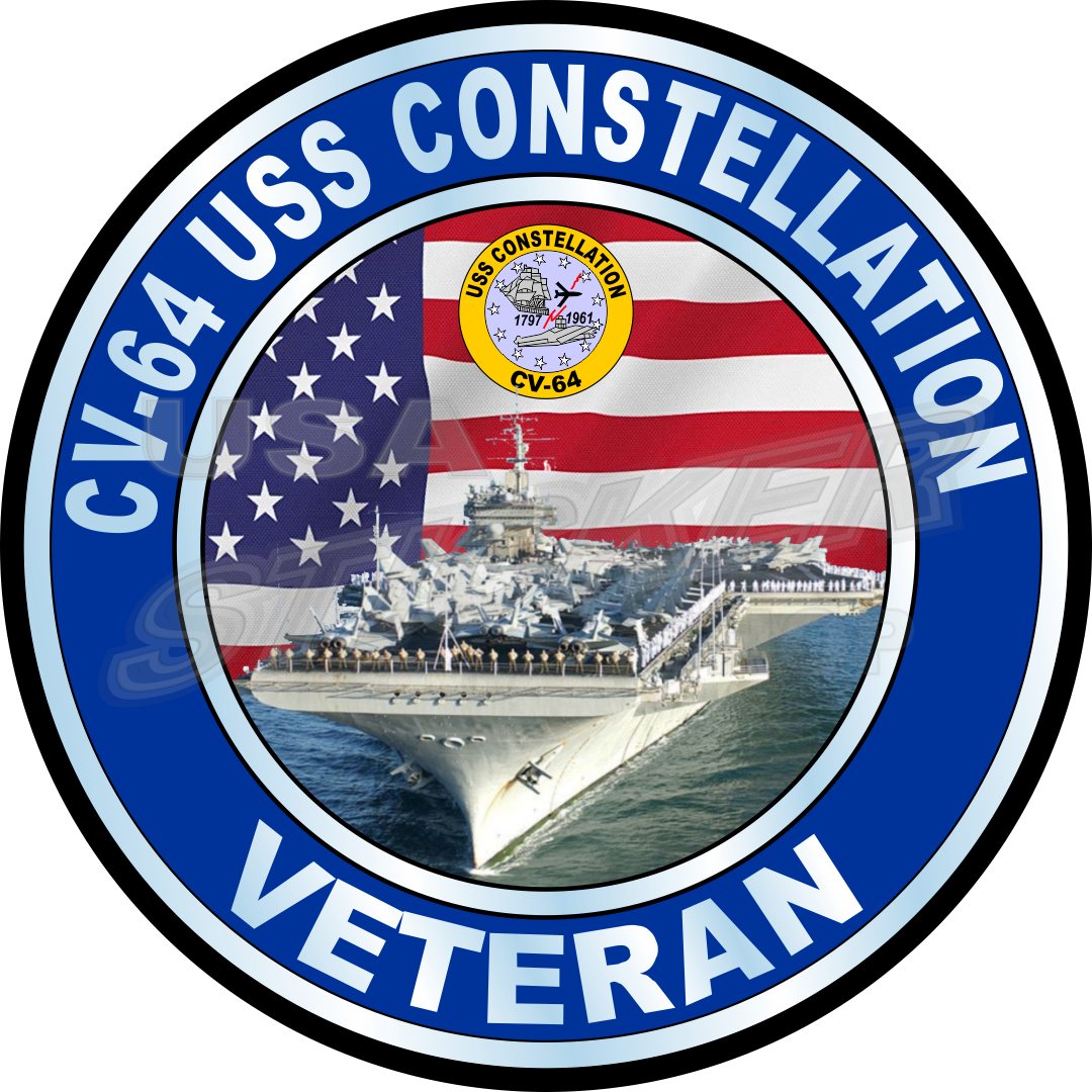 USS Constellation CVA-64 Veteran 5.5" Sticker