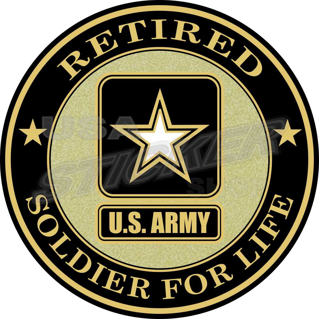 U.S. Army Soldier for Life Gold Metal Sticker - Round - Item #AR-318 ...