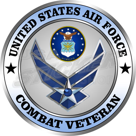 U.S. Air Force Combat Veteran – Wings & Logo – Round - Item #AF-207 ...