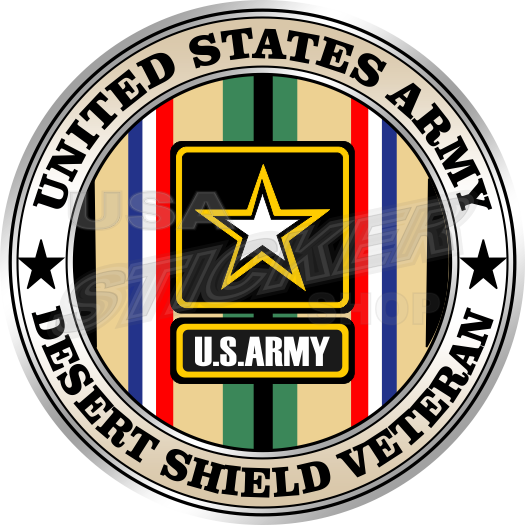 U.S. Army Desert Shield Veteran – Ribbon – Round - Item #AR-393 - USA ...